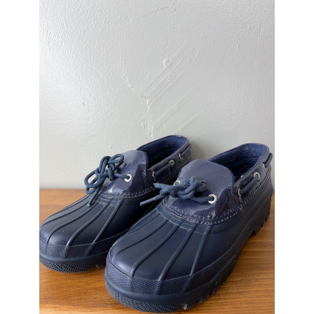 Sperry Top-Sider Navy Blue Waterproof Rubber Duck Shoes STS93574 Womens 7